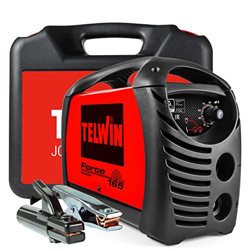 Telwin 815857 Force 165 Soldadora inverter a electrodo MMA con accesorios y maleta plastico, 230 V