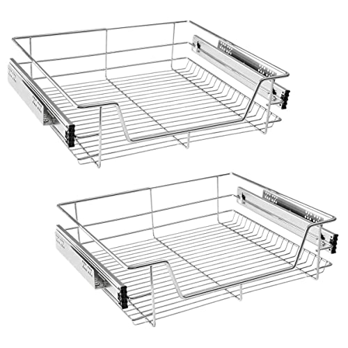 HENGMEI Cajón armario cajón extraíble cajón de cocina Estante Estantería de cocina cesta auszug Dormitorio cajón, 2x60 cm