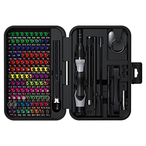 132 en 1 Juego de Destornilladores Precisión,Destornilladores Pequeños Profesionales Puntas Atornillador con Eje Flexible,Herramientas de reparación Profesional para PC Móvil Cámara Tableta Gafas