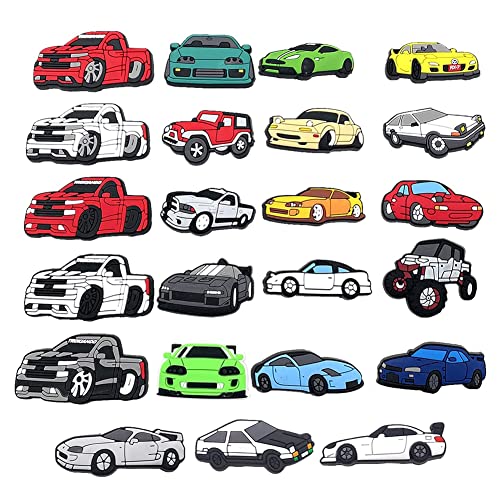 39pcs Crocs Jibbitz Holiday Shoe Charm Adornos De Zapatos Shoe Charms With Car Theme Pvc Encantos Clog Adornos Para Zapatos Para Regalos De Niños Fiesta Cumpleaños