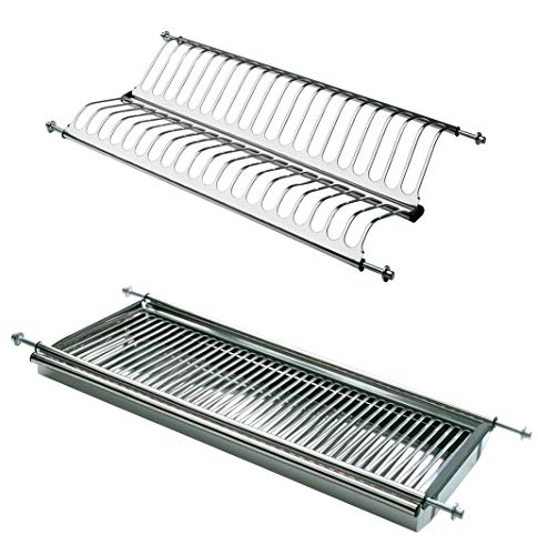LMG Escurridor de Platos y Vasos Acero Inoxidable para Muebles de Cocina (600)