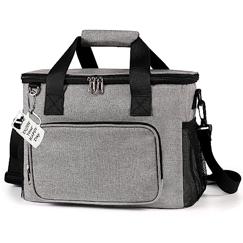 Carastek Bolsa de Enfriamiento, 30L Bolsa Termica Porta Alimentos Bolsa Nevera Portatil, Bolsa Almuerzo con Abridor de Botellas, Bolsa Isotermica para Fiambrera Picnic/Playa/Trabajo/Escuela