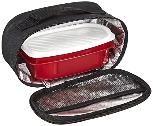 Tatay Urban Food Casual Mini Bolsa Térmica Porta Alimentos, 1.5L de Capacidad, con 1 Tupper Hermético de 0,5L de Plástico Libre de BPA, Color Negro. Medidas 21.5 x 9 x 12 cm