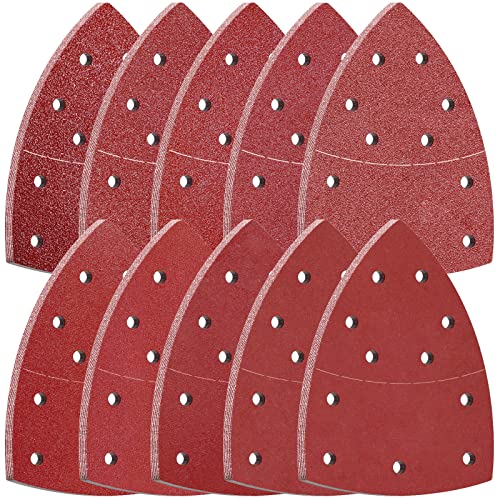 KONGMING Lijas para Lijadora 11 Agujeros 100 Piezas Grano 40 60 80 100 120 180 240 320 400 600 para Lijadora de Detalle Mouse