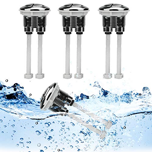 FAVENGO 4 Pcs Pulsador Cisterna Doble Boton Cisterna Doble Pulsador Tapon Cisterna Wc Pulsador Cromado Pulsador de Repuesto para Los Inodoros de Doble Descarga con Orificio de 38 mm