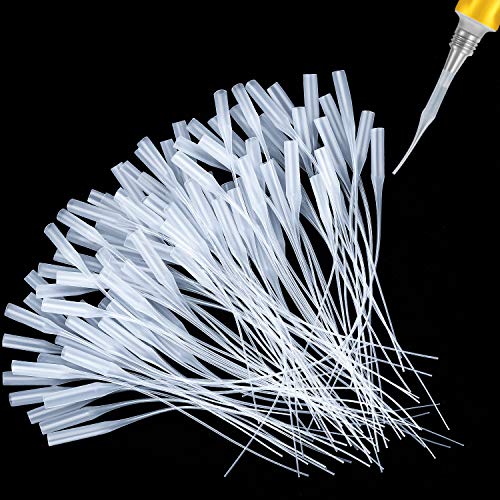 200 Piezas Puntas de Botella de Pegamento de Plástico Aplicador de Puntas de Pegamento Extensor de Pegamento Micro Puntas para Artesanía Dispensación de Laboratorio Dispensadores de Adhesivo