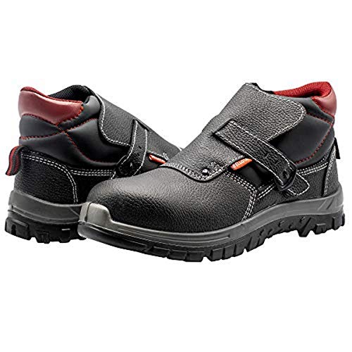 Bellota 7230244S3 - Botas de Seguridad para Soldador de Hombre y Mujer (Talla 44) de Piel Hidrofugada con Forro Acolchado Transpirable y Abrefácil
