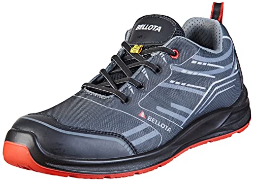 Bellota FTW0443GS1P - Zapato de Seguridad Flex Air de Hombre y Mujer (Talla 43) Ligero, Ultra Transpirable y Extra Acolchado, Gris