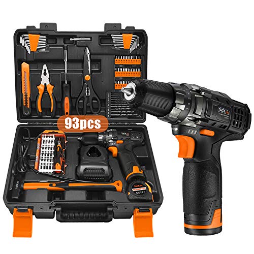 Taladro Atornillador 20V,SnapFresh destornillador electrico,35Nm Máx,2.0Ah Litio,21+1 Ajuste de Par,Taladro Inalámbrico con 45 accesorios,2 velocidades,1h Cargador Rapido,LED,Bolsa de transporte