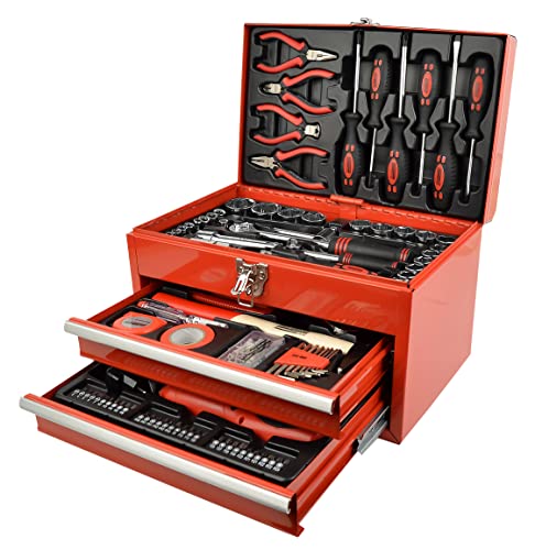 Mannesmann M29066 - Caja de herramientas equipada con 155 piezas