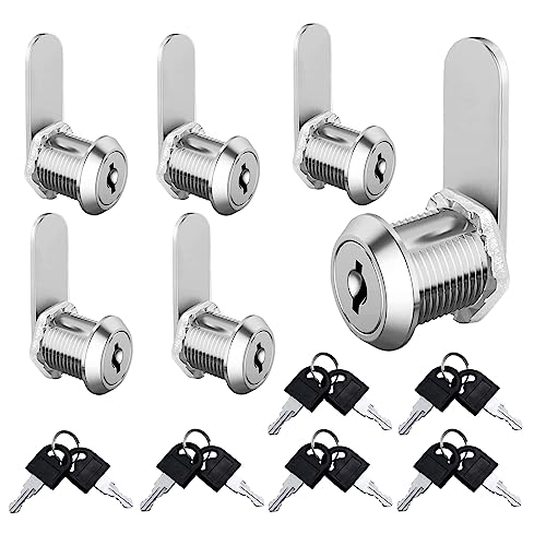 6pcs Cerradura Buzon con Llaves 20mm Bombin Buzon Cerradura Taquilla Vestuario de Aleación de Zinc se Adapta a un Grosor Máximo de Puerta de 16mm