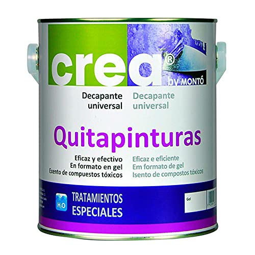 Gel Decapante para Eliminar Barnices, Lasures y Pinturas. Formato Gel Incoloro al Agua. Quita Pinturas Gama Crea (500ml)