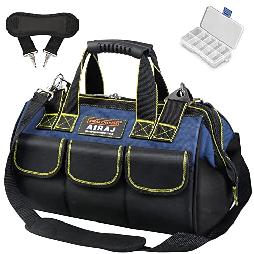 AIRAJ36*21 * 26CM Bolsa De Herramientas Multifuncional,Bolsa De Herramientas Impermeable,Correa De Hombro Ajustable,Adecuada Para El Hogar,Carpintería,Bolsa De Almacenamiento De Electricista