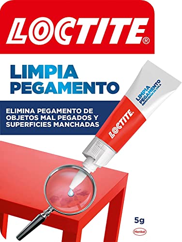 Loctite Limpia Pegamento, quita pegamento para corregir objetos mal pegados o despegar dedos, quita adhesivo para superficies manchadas o tinta, 1x5 g