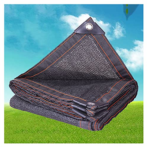 YHPD Toldo Vela de Sombra Negro 85% Malla de Sombreo Protector Solar de 2X3m, 3x4m, 4x5m, 6x8m, 8x10m Red para jardín, por Exterior Patio Cochera