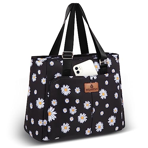 HSHRISH Bolsa Termica Porta Alimentos Mujeres, Bolsa de almuerzo isotérmica portátil multifuncional para adultos, mujeres, trabajo, compras, picnic, playa, exterior, 15L Daisy