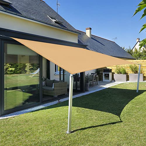 Sunnylaxx 3x4m Impermeable Toldo Vela de Sombra, Rectangular Arena Toldos Exterior Terraza Protección Rayos UV para Exteriores, Pergola, Jardín,Terrazas