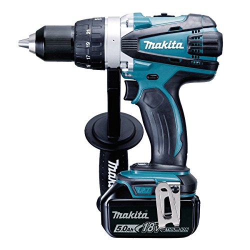 Makita DDF458RMJ - Taladro (18 V, 4,0 Ah, incluye 2 baterías y cargador), DDF458RTJ 0 wattsW, 18 voltsV