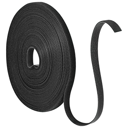 Bridas Reutilizables de 15 m, Bridas de Cable de 10 mm Ataduras Cables con Gancho y Lazo Resellable Bridas de Cinta de Doble Cara para Organizador de Cables (Negro)