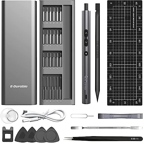 Mini Destornillador eléctrico Precision, 62 en 1 Kit Destornillador de Precisión, Carga USB e Iluminación LED, Mini Destornillador Precision para Reloj Gafas Teléfono Computadora Portátil Juguetes