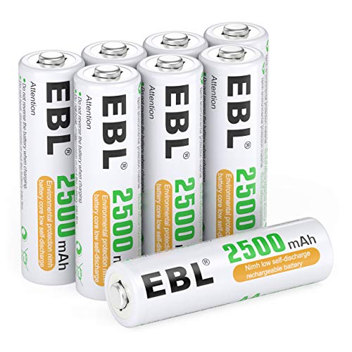 EBL 8 x Pilas AA Recargables 2500mAh Ni-MH ProCyco con 1200 Tech Precargadas