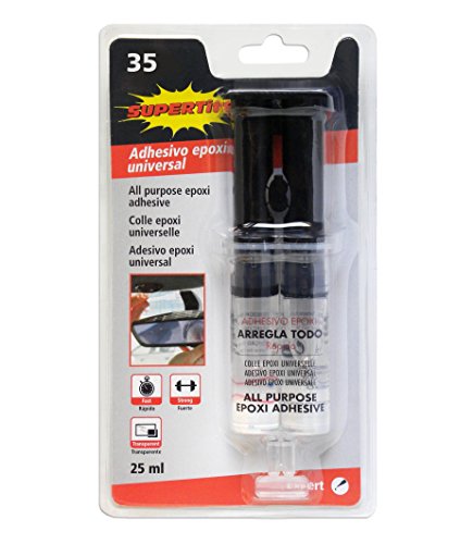 Pegamento Epoxi 2 Componentes (25 Ml.) Pegamento Metal, Cristal, Espejos, Plásticos, Mármol, Embarcaciones, Madera, Piel, Etc
