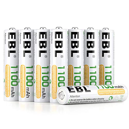 EBL 1100mAh AAA Ni-MH Pilas Recargables de 1,2V para los Equipos Domésticos con Estuches de Almacenamiento (8 Piezas)