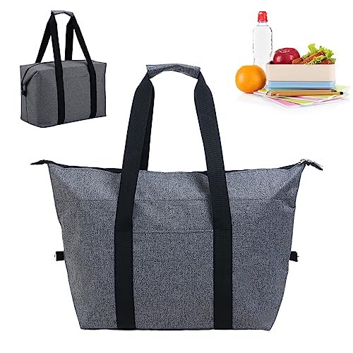 Fhioevt 20L Bolsa Térmica Plegable Bolsa Nevera Grande Bolsa Isotermica Porta Alimentos Nevera Portátil Bolsa Térmica con Aislamiento para Playa,Compras,Picnic,Camping