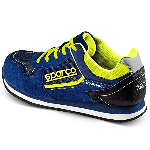 Sparco 0752743BMGF, Gymkhana S1p SRC, Zapatos de Seguridad de Trabajo, Turquesa, 43 EU Unisex Adulto, Multicolor, 42/50