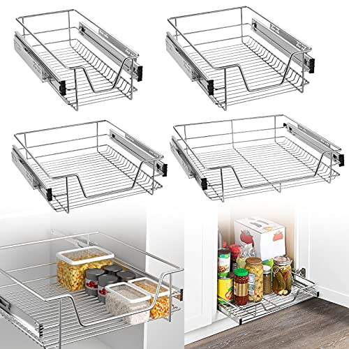 YZNAHRE 4 cajones de cocina telescópicos para armarios de 40 cm, armarios de dormitorio, cocina, armario de cocina