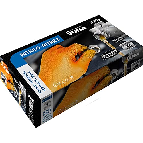 Juba - Guante Desechable Nitrilo Ngr.Grippaz 580 Or M