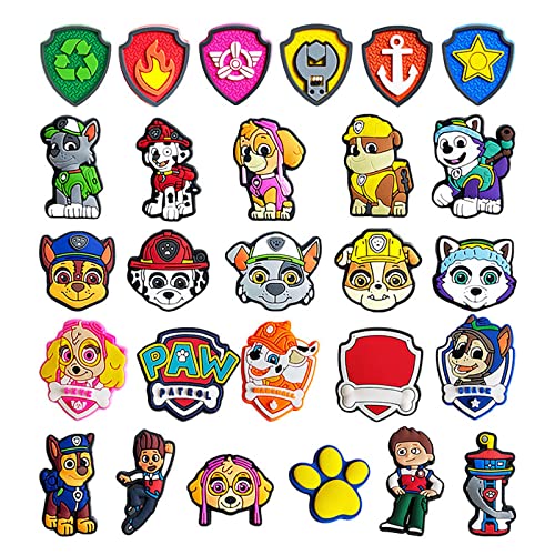 Tashce 27 Piezas Shoe Charms, Adornos para Zapatos, Pins Decorativos de Dibujos Animados Accesorios y Encantos para Zapatos, PVC Encantos Cristal Clog ​Adornos para Zapatos para Niñas y Niños