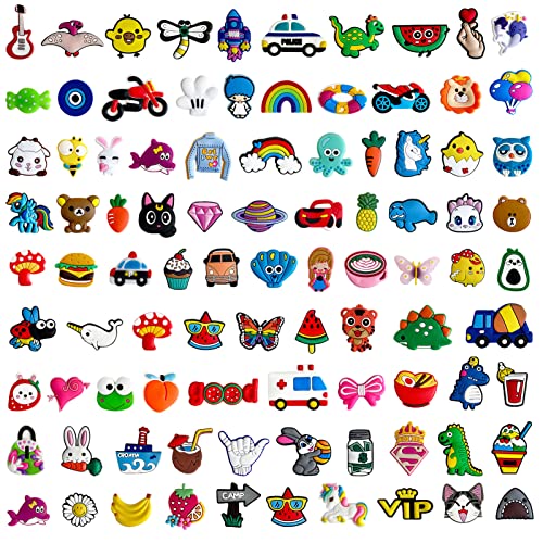 EACTEL Adornos para Zapatos, Decoración de Zapatos, 50 Piezas Azar PVC Encantos de Zapatos Accesorios, Personalizados Adornos para Zapatos, Decoración de Zapatos para Niñas Mujeres Niños y Hombres