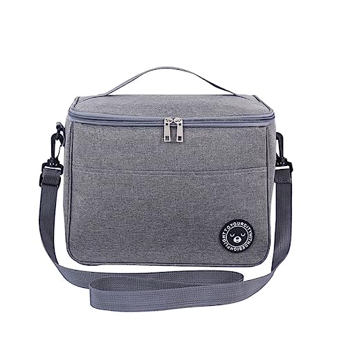 XIANGLONGY 13L Bolsa Térmica Porta Alimentos, Impermeable Isotérmicas Grande Capacidad Bolsa Comida Trabajo, Bolsa Nevera con Correa de Hombro Ajustable, Porta Fiambrera para Oficina, Colegio, Picnic