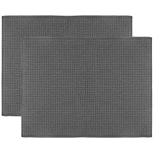 Ulable Alfombrilla de Secado de Platos, Almohadilla de Microfibra Seca, escurreplatos de Secado rápido para Cocina, encimera, Accesorios, Lavado a máquina, 51 x 38 CM, 2 Unidades